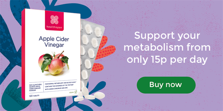 Apple Cider Vinegar. Support your metabolism from only 15p per day. Buy now