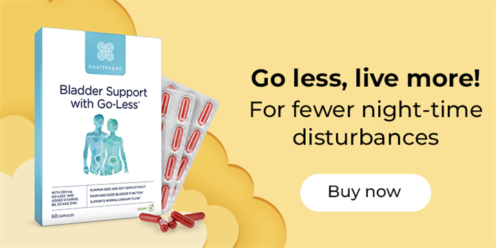 Bladder Support with Go-Less. Go less, live more! For fewer night-time disturbances. Buy now.