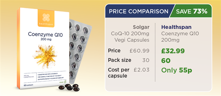 Coenzyme Q10 200 MG - Save 73%. From just 55p per capsule.