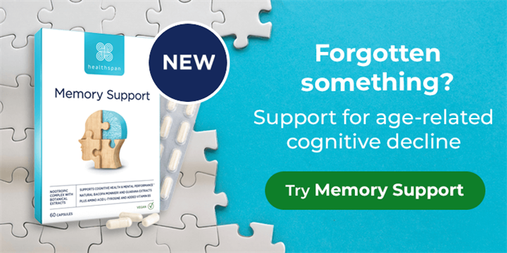 Forgotten something? Memory Support - New! Support for age-related cognitive decline. But now.