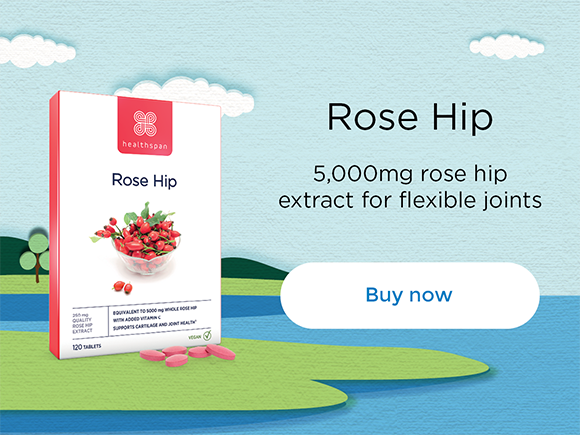 Rose Hip: 5,000mg rose hip extract for flexible joints