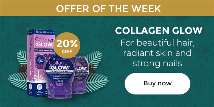 Offer Of The Week: Collagen Glow - For beautiful hair, radiant skin and strong nails. 20% off. Buy now.
