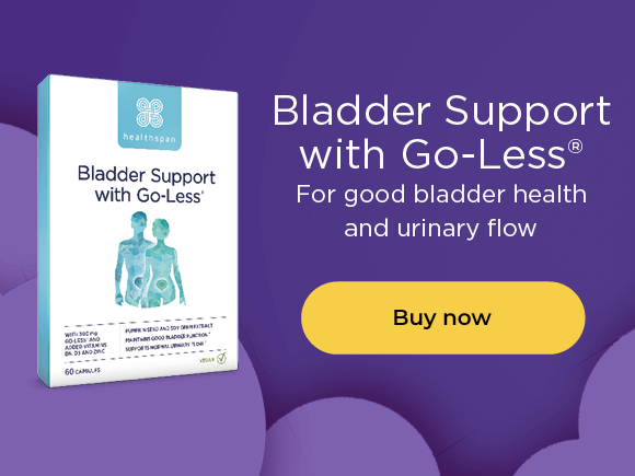 Bladder Support with Go-Less, for good bladder health and urinary flow
