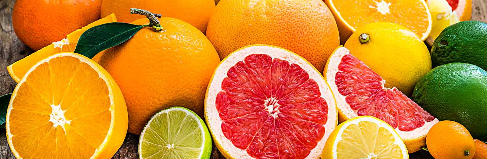 Selection of different kinds of citrus fruit