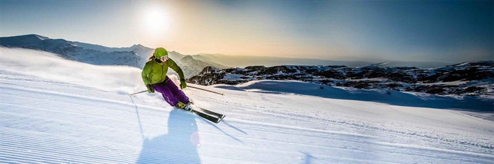 Skiing downhill