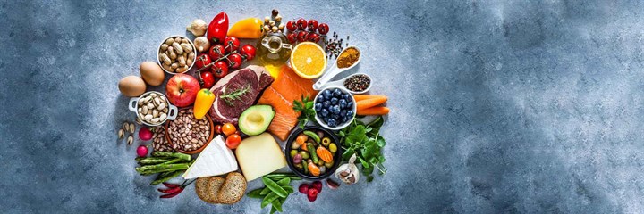 Group of healthy foods