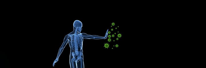 X-ray skeleton blocking germs