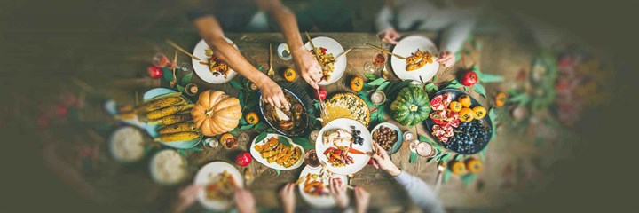 A table full of food