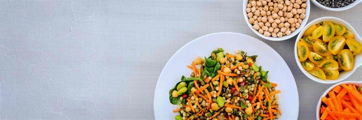 Edamame bean and seed salad