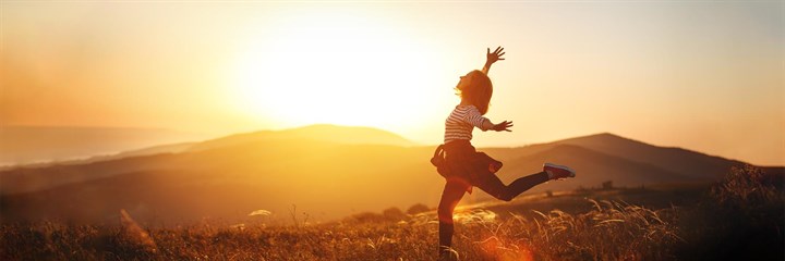 Woman exercising outside in the sun