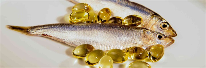 Two oily fish with cod liver oil capsules