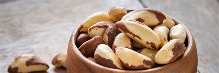 Brazil nuts in bowl