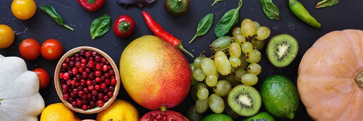 Healthy fruit and vegetables