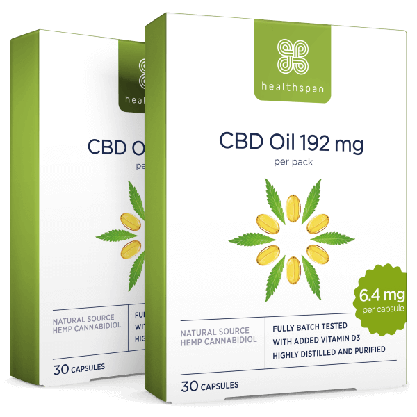 CBD Oil Capsules 384mg pack