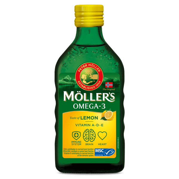 Möller’s Omega 3 Cod Liver Oil Liquid bottle