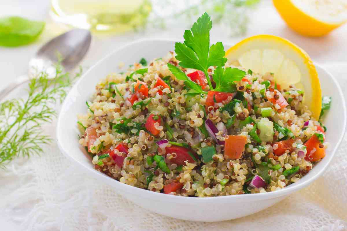 Bowl of quinoa with vegetables
