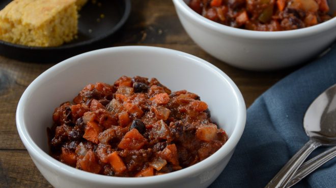 Easy black bean chilli