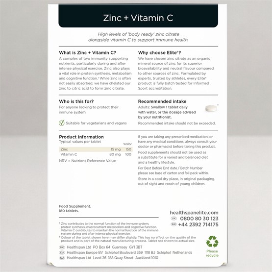 Elite Zinc + Vitamin C 