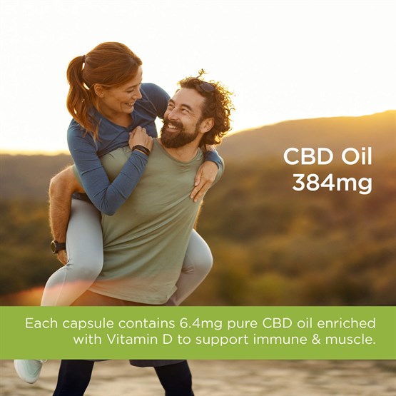 High Strength 6.4mg CBD Oil Capsules (60) 