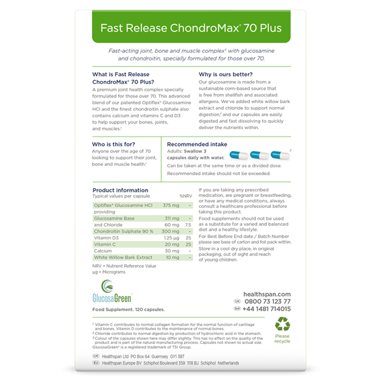 Fast Release ChondroMax® 70 Plus 