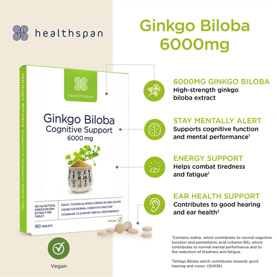Ginkgo Biloba Cognitive Support 6000mg 