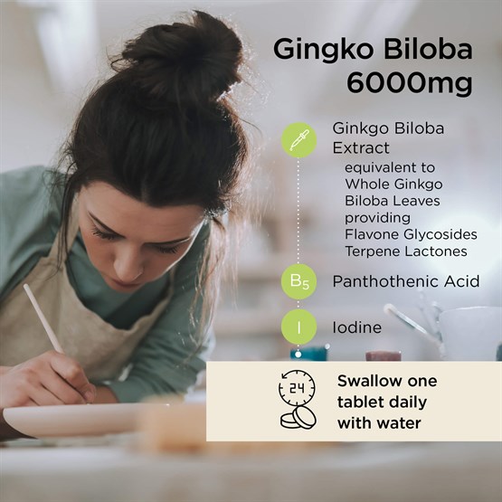 Ginkgo Biloba Cognitive Support 6000mg 