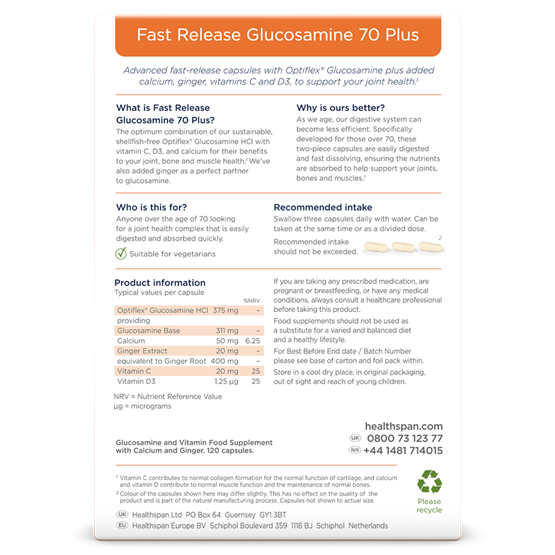 Fast Release Glucosamine 70 Plus 