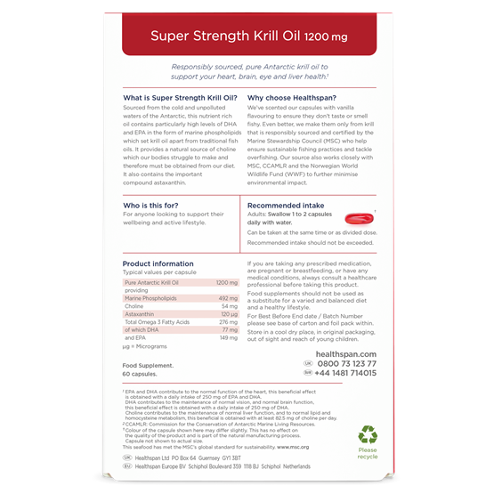 Super Strength Krill Oil 1200mg 