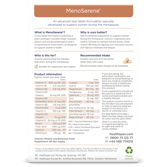 MenoSerene® − Soy Isoflavones, Flaxseed & Sage 