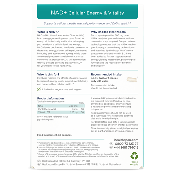 NAD+ Cellular Energy & Vitality 
