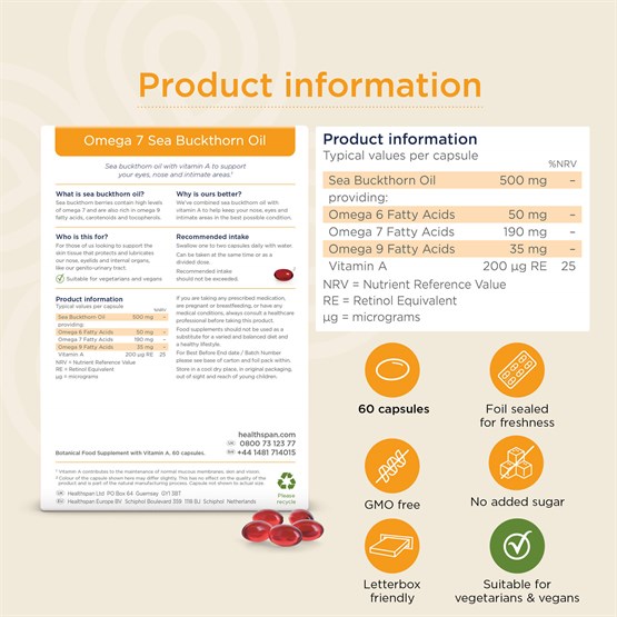 Omega 7 Sea Buckthorn Oil 