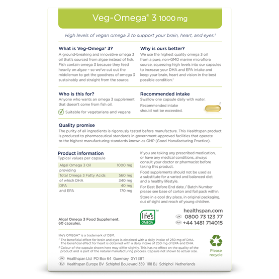 Veg−Omega® 3 1000mg 