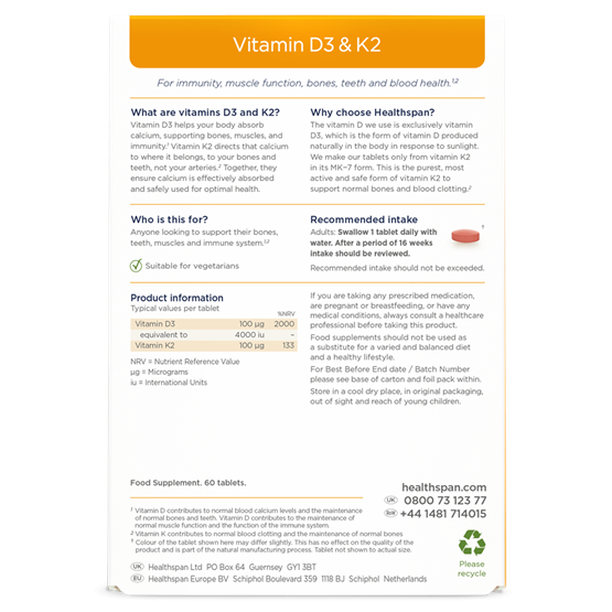 Vitamin D3 & K2 