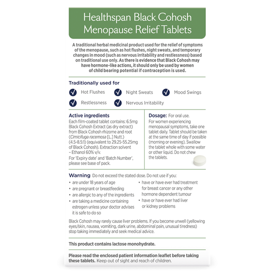 Black Cohosh Menopause Relief 