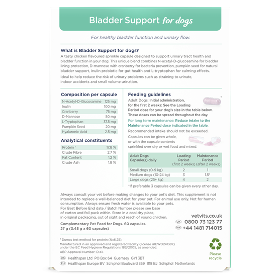 Bladder Support for Dogs 
