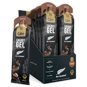 Elite All Blacks Energy Gel + Caffeine − Espresso