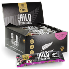 Elite All Blacks Plant−Based HiLo® Protein Bar - Black Forest Gateau
