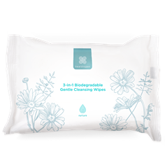 Nurture 3−in−1 Biodegradable Gentle Cleansing Wipes